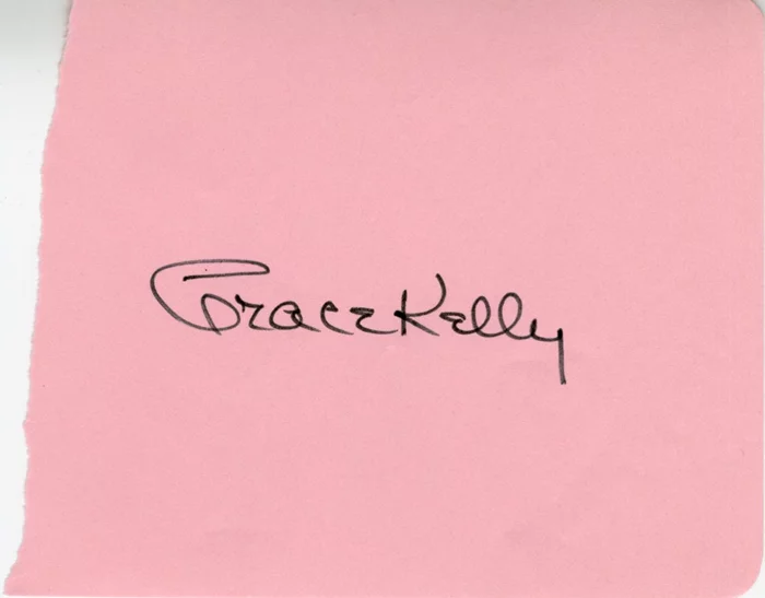 Grace Kelly autograph