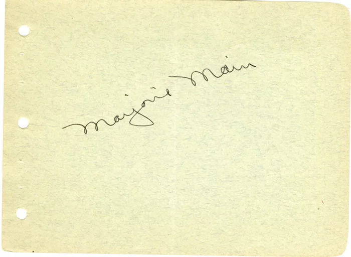 Marjorie Main autograph