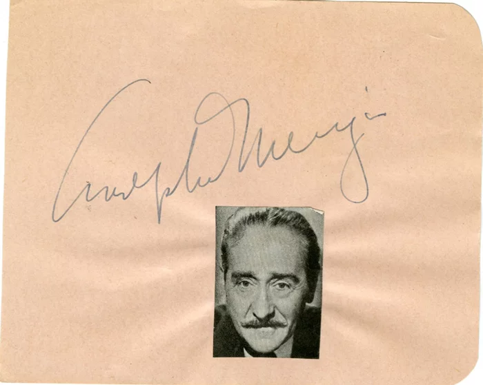 Adolphe Menjou autograph