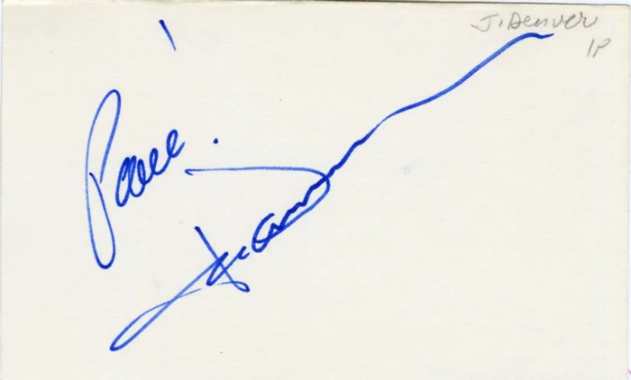 John Denver autograph
