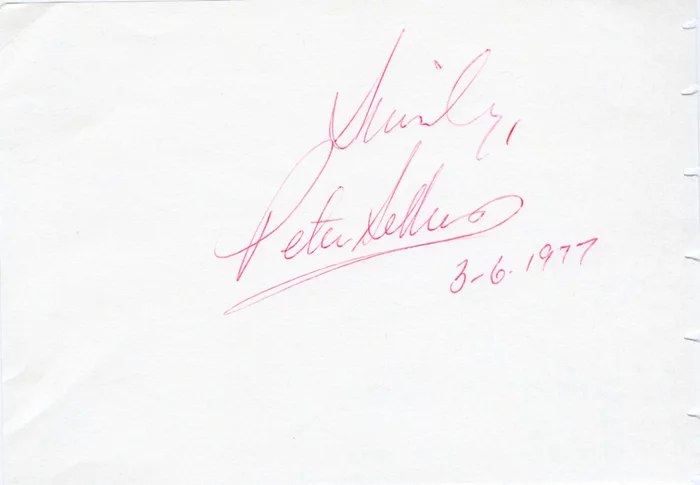 Peter Sellers autograph