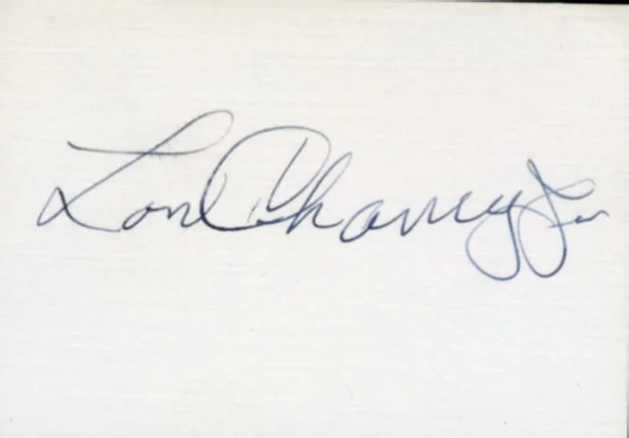 Lon Chaney Jr. autograph