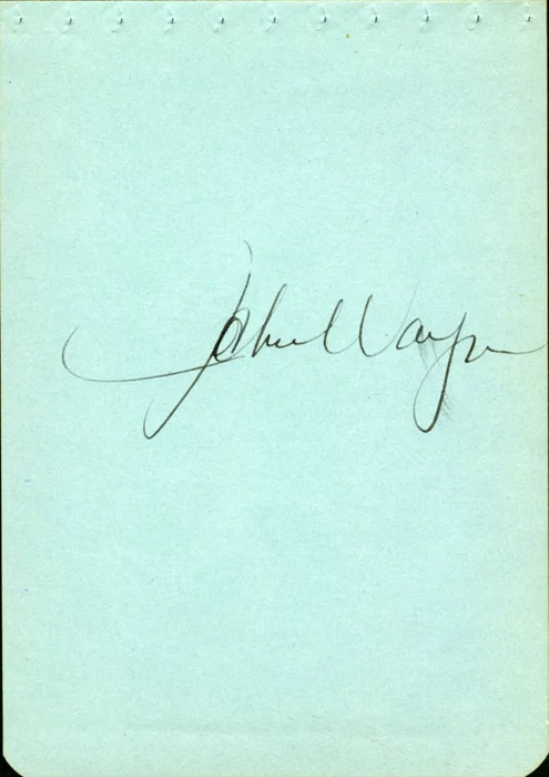 John Wayne autograph