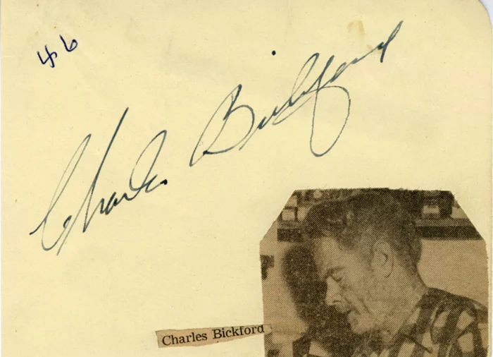 Charles Bickford autograph