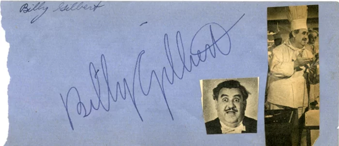 Billy Gilbert autograph