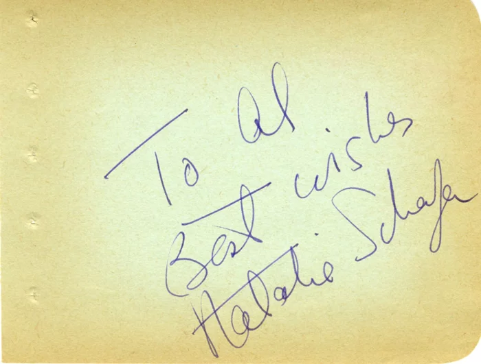 Natalie Schafer autograph