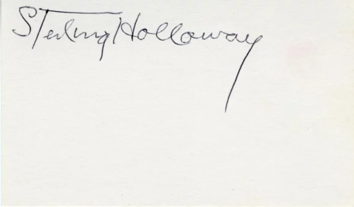 Sterling Holloway autograph