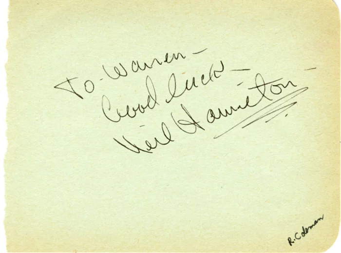 Neil Hamilton autograph