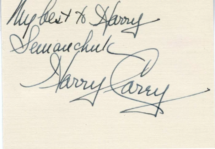 Harry Carey autograph