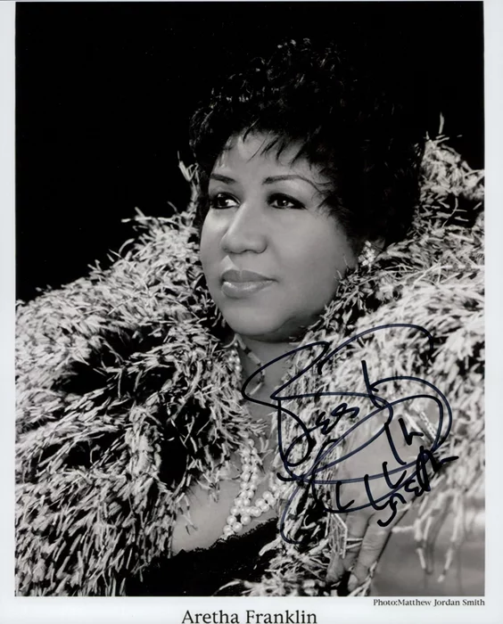 Aretha Franklin autograph