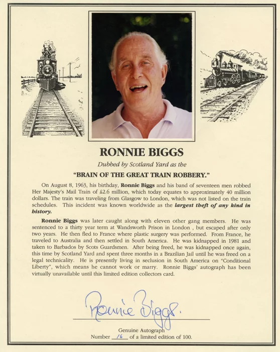 Ronnie Biggs autograph