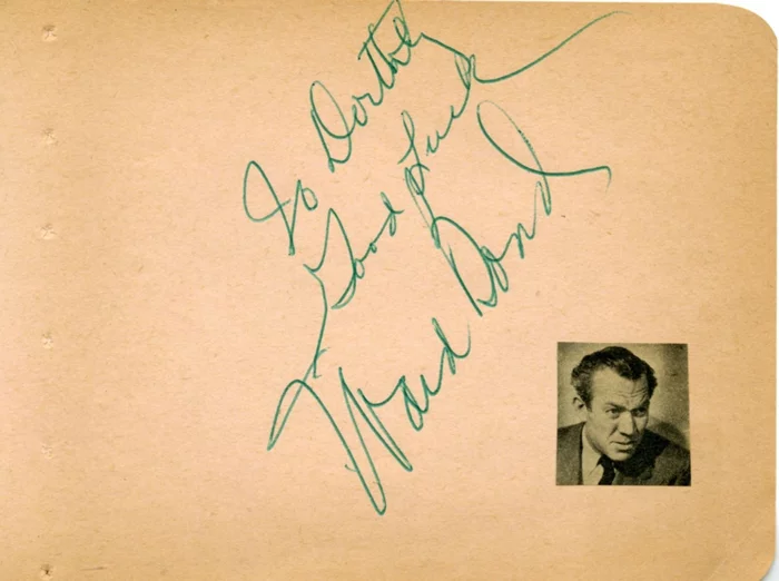 Ward Bond autograph