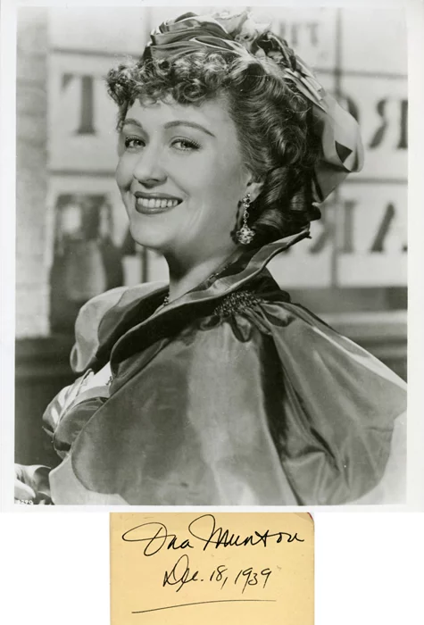 Ona Munson autograph