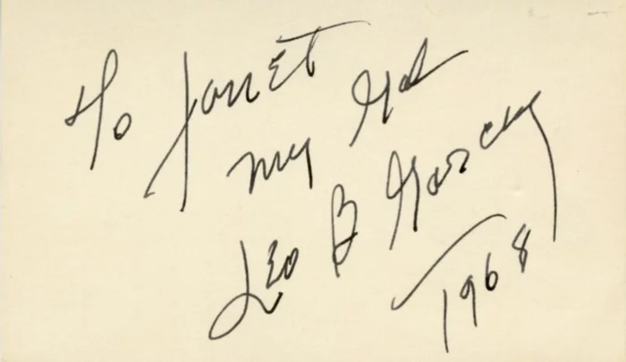 Leo B. Gorcey autograph
