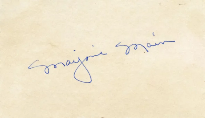 Marjorie Main autograph