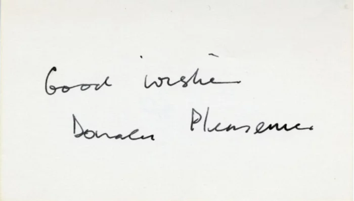 Donald Pleasence autograph