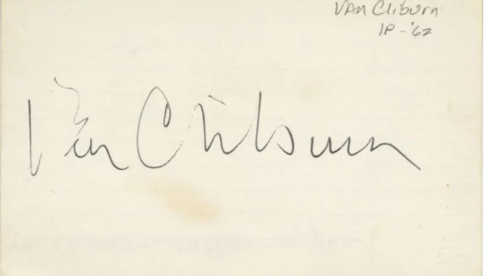 Van Cliburn autograph