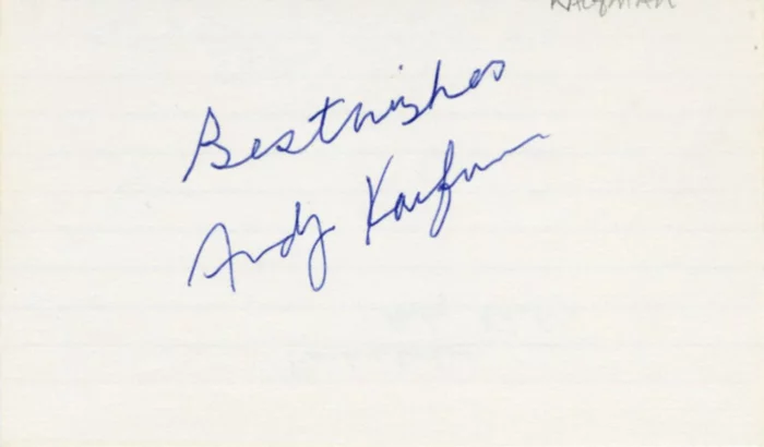 Andy Kaufman autograph
