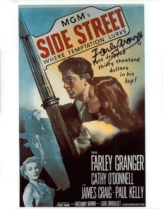 Farley Granger autograph