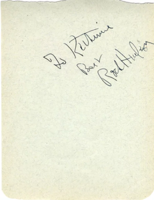 Rock Hudson autograph
