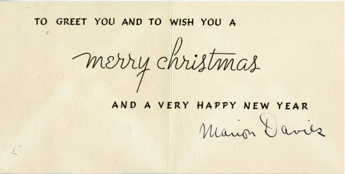 Marion Davies autograph
