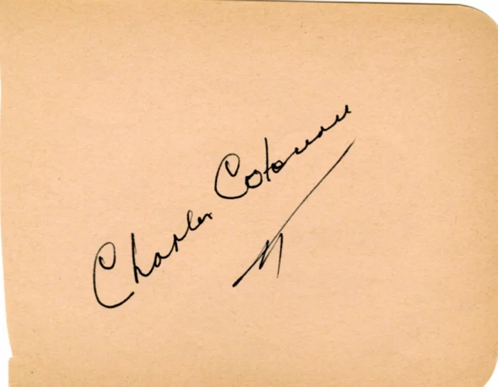 Charles Coburn autograph