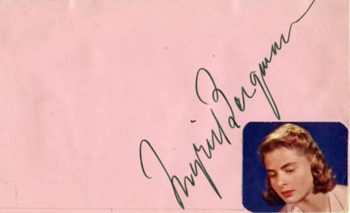 Ingrid Bergman autograph