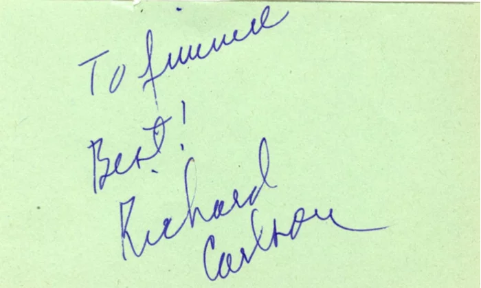 Richard Carlson autograph