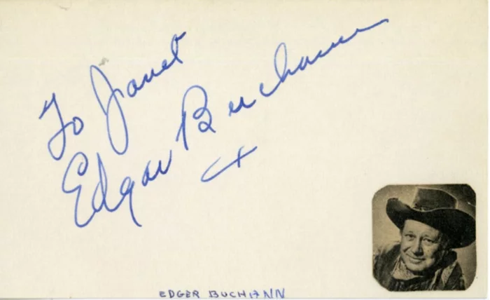 Edgar Buchanan autograph