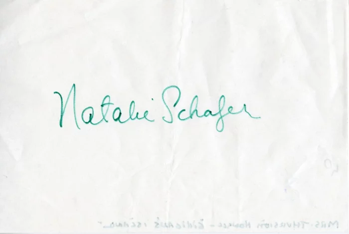 Natalie Schafer autograph