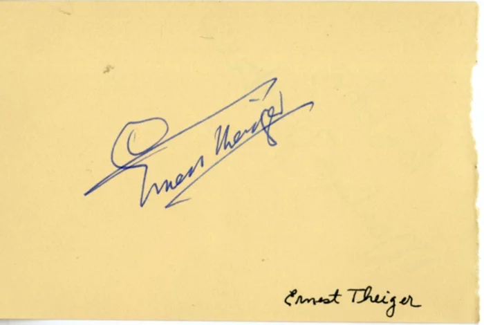 Ernest Thesiger autograph