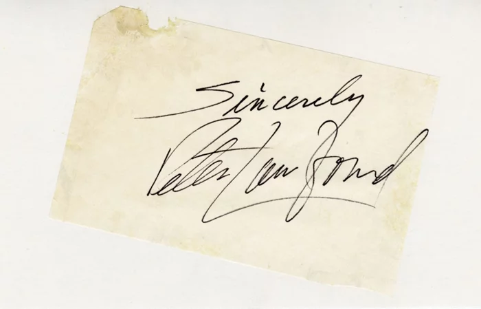 Peter Lawford autograph