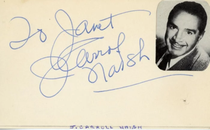 J.  Carrol Naish autograph