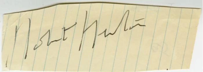 Robert Newton autograph