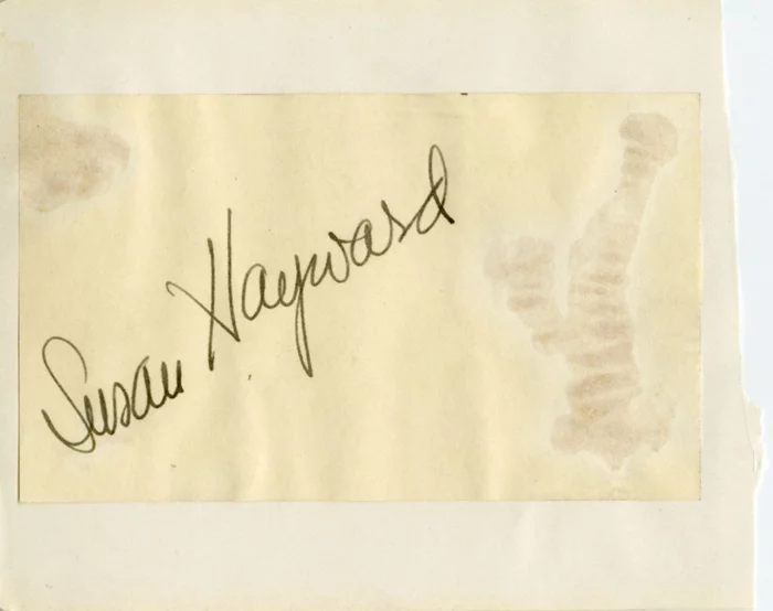 Susan Hayward autograph