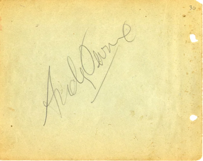 Andy Devine autograph