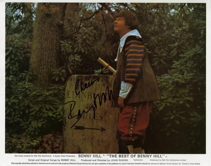 Benny Hill autograph
