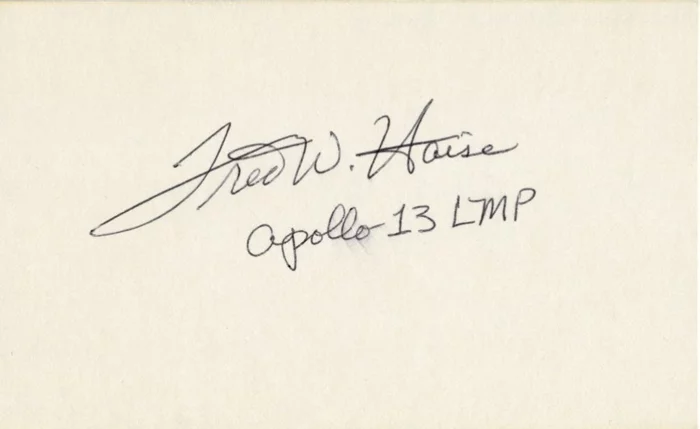 Fred Haise autograph