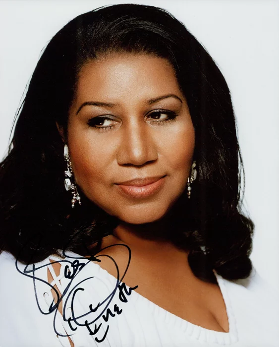 Aretha Franklin autograph