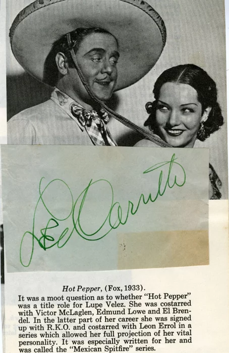 Leo Carrillo autograph
