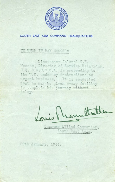 Louis Mountbatten autograph