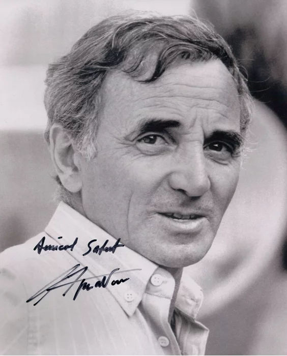 Charles Aznavour autograph