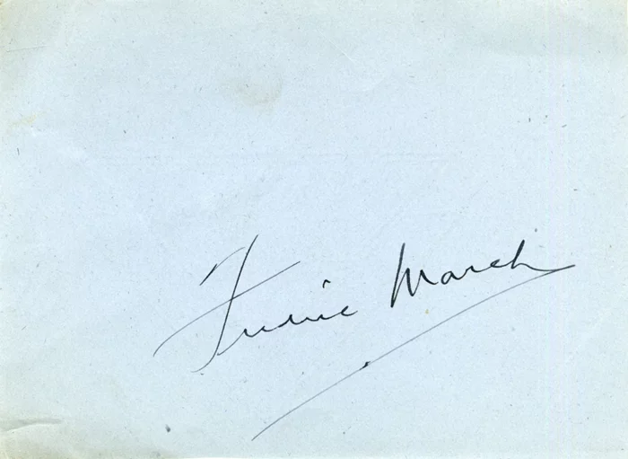 Fredric March autograph