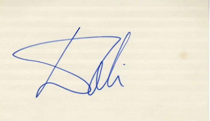 Salvador Dali autograph