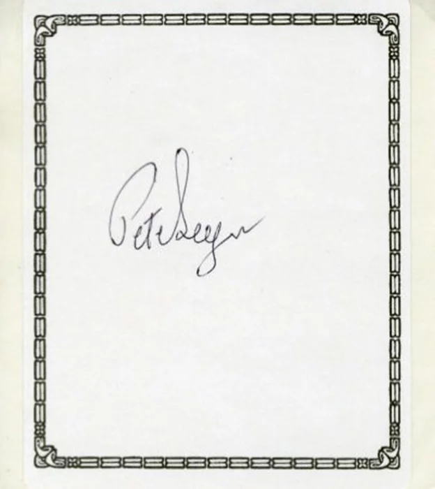 Pete Seeger autograph