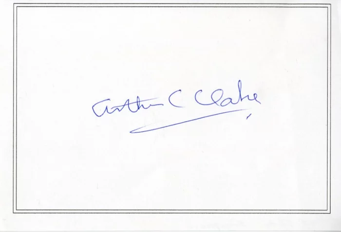 Arthur C. Clarke autograph