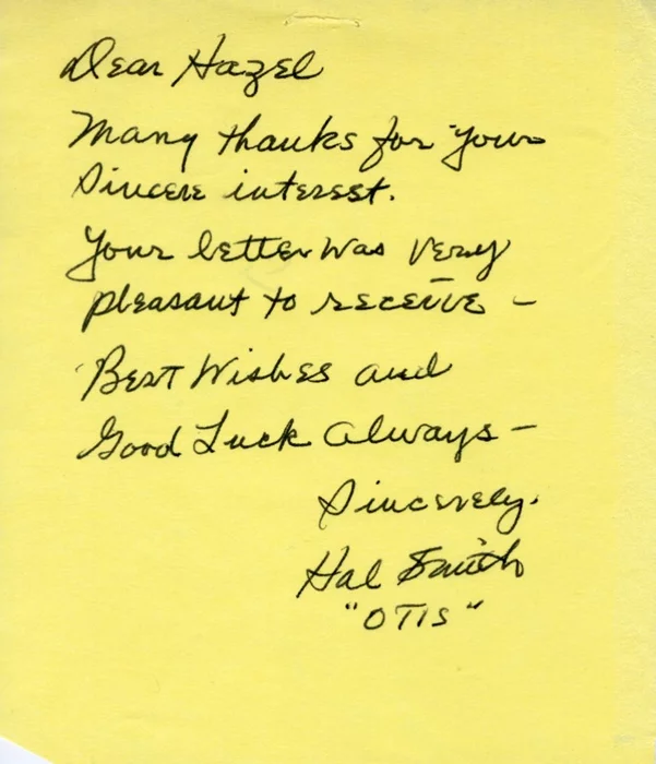 Hal Smith autograph
