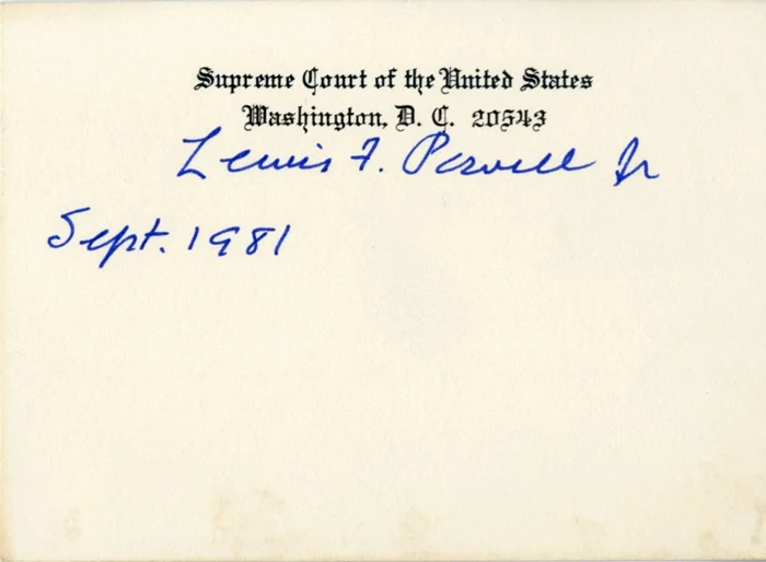 Lewis Powell autograph