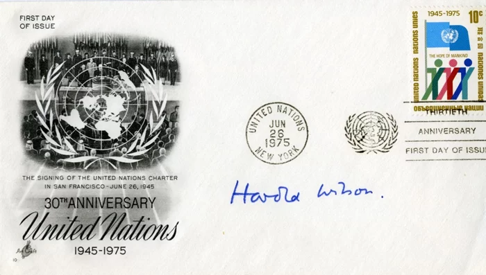 Harold Wilson autograph