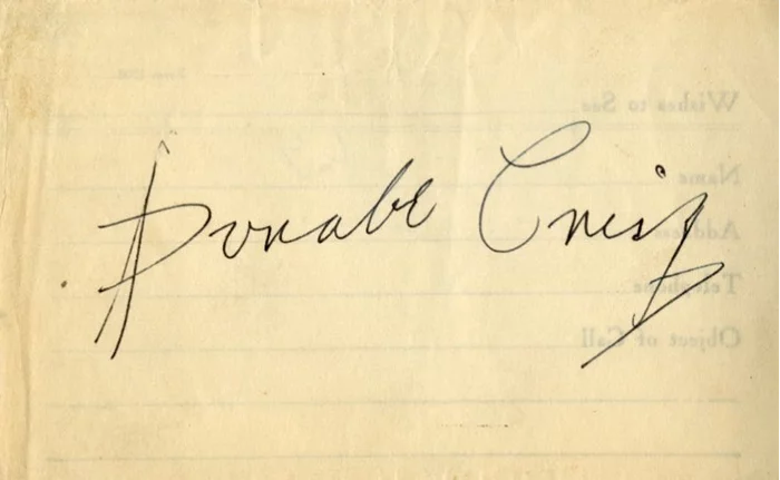 Donald Crisp autograph
